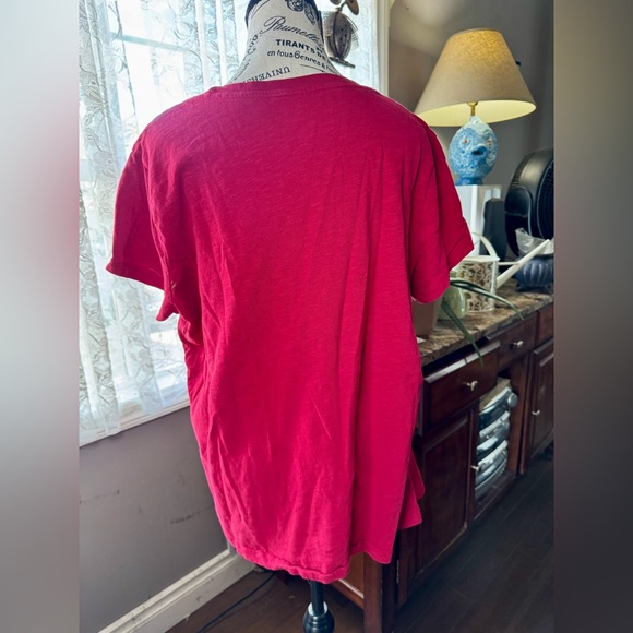 Red Relaxed Short Sleeve T-Shirt - Picture 9 of 9